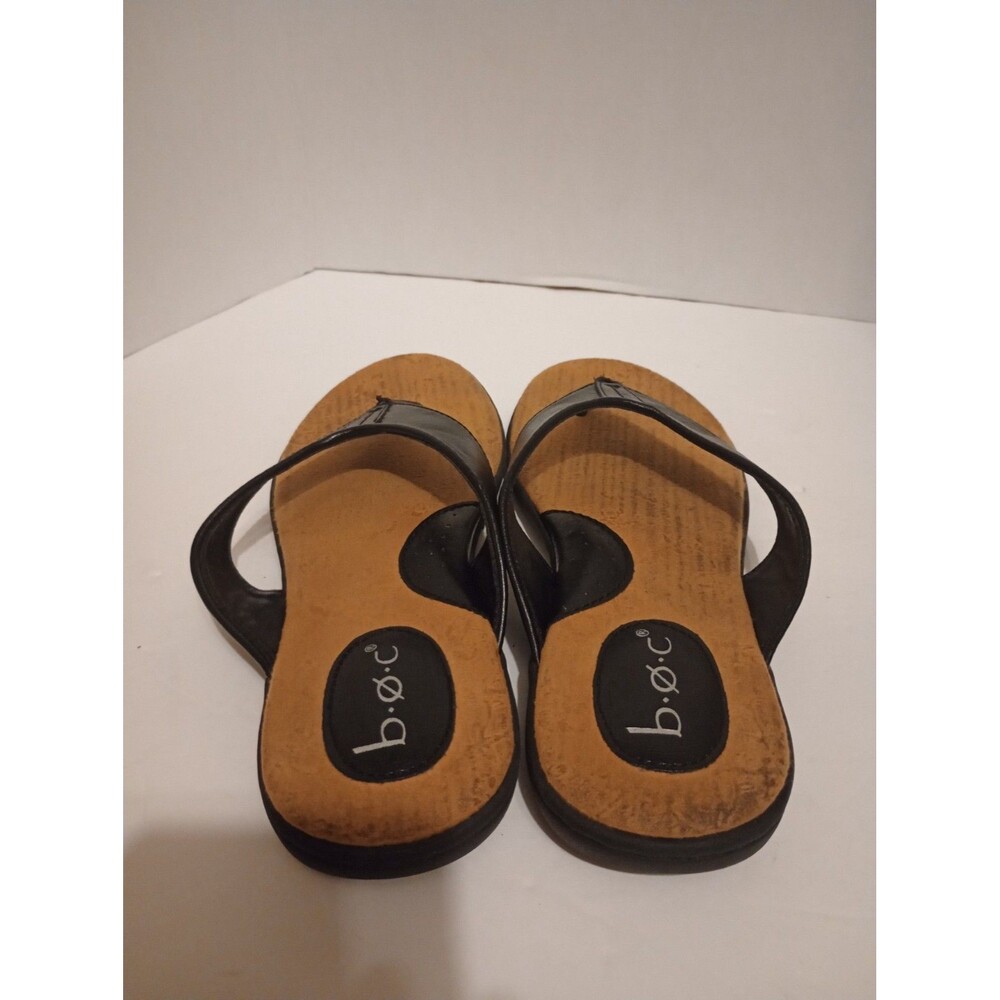 b•o•c Black 9M Man Made Leather Flip Flops